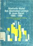 Hotel And Accomodation Statistics In Jawa Barat Province 1995 -1999