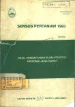 Sensus Pertanian 1993 Seri A2 - Hasil Pendaftaran Rumah Tangga Propinsi Jawa Barat