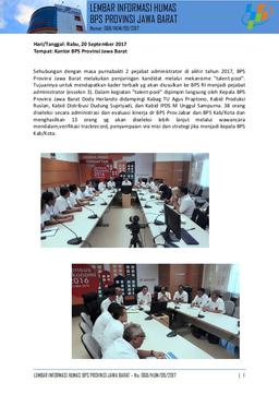 Assesment Test di Lingkungan BPS Provinsi Jawa Barat