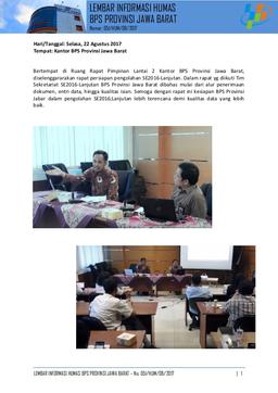 Rapat Persiapan Pengolahan SE2016-Lanjutan BPS Provinsi Jawa Barat