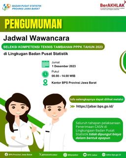 Pengumuman Jadwal Wawancara Seleksi Kompetensi Teknis Tambahan PPPK