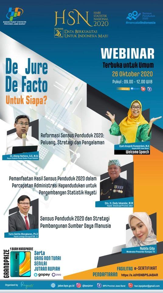 WEBINAR De Jure De Facto, Untuk Siapa?