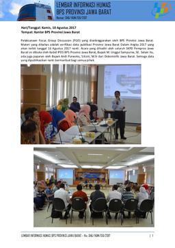 Focus Discussion Group Tahun 2017 BPS Provinsi Jawa Barat