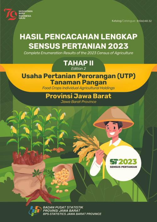 Hasil Pencacahan Lengkap Sensus Pertanian 2023 - Tahap II: Usaha Pertanian Perorangan (UTP) Tanaman Pangan Provinsi Jawa Barat