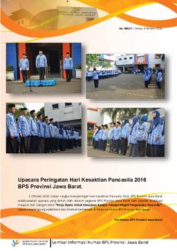 Upacara Peringatan Hari Kesaktian Pancasila 2016 BPS Provinsi Jawa Barat.