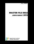 Master Villages Codes Of Jawa Barat 2013