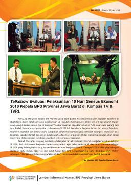 Talk show 10 Day Evaluation of the Economic Census 2016 Kompas TV and TVRI