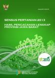 Sensus Pertanian 2013 Hasil Pencacahan Lengkap Provinsi Jawa Barat