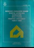 Several Indicators of The Impact of The Crisis And Poverty in Beached Villages  Of West Java Province 1999 