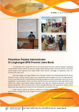 Official inauguration Administrator in Environmental BPS West Java Province.