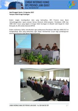 Rapat evaluasi Sensus Ekonomi 2016-Lanjutan BPS Provinsi Jawa Barat